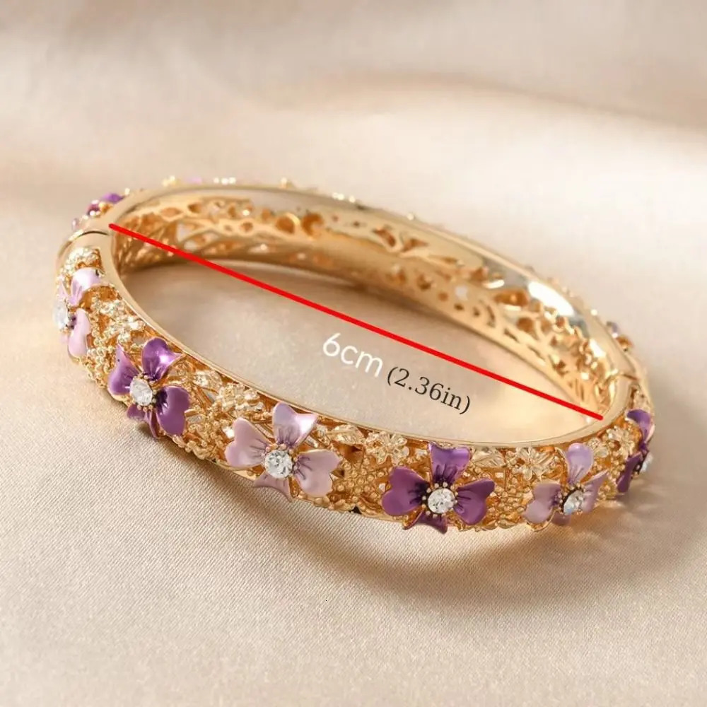Double Bangle Vintage Cloisonne Bangle Chinese Classic Hollow Out Flower Bangle Ethnic Vintage Womens Hand Bracelet Girls 251017