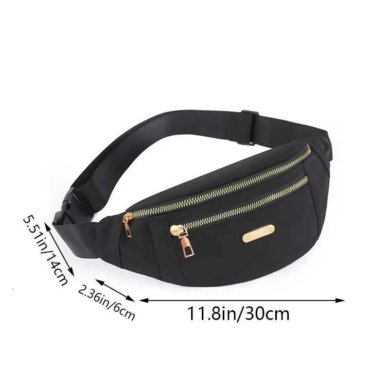 Unisex Adjustable Waist Shoulder Bag Durable Crossbody Bag with Zipper Pockets and Hardware Casual Sports Design Z251021