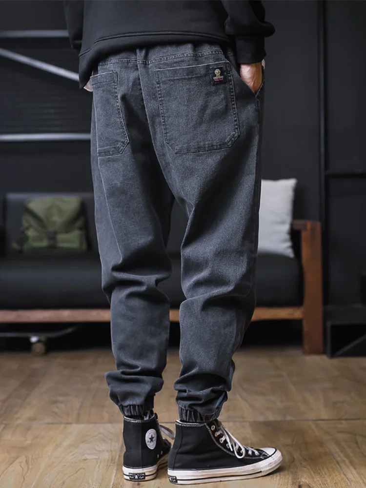 Plus Size Jeans Men Loose Joggers Streetwear Harem Cargo Pants AnkleLength Denim Trousers 251017
