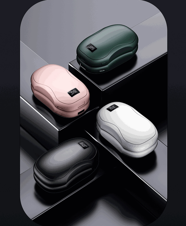 2025 Cross border New Magnetic Split Hand Warmer 2-in-1 Mini Digital USB Charging Hand Warmer The warmth and care palm of the throughout the day