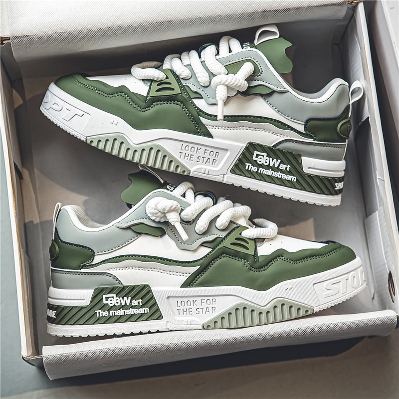 Men's shoes 2025 spring trendy brand versatile red board shoes youth sports platform 47 extra large size 48 casual shoes