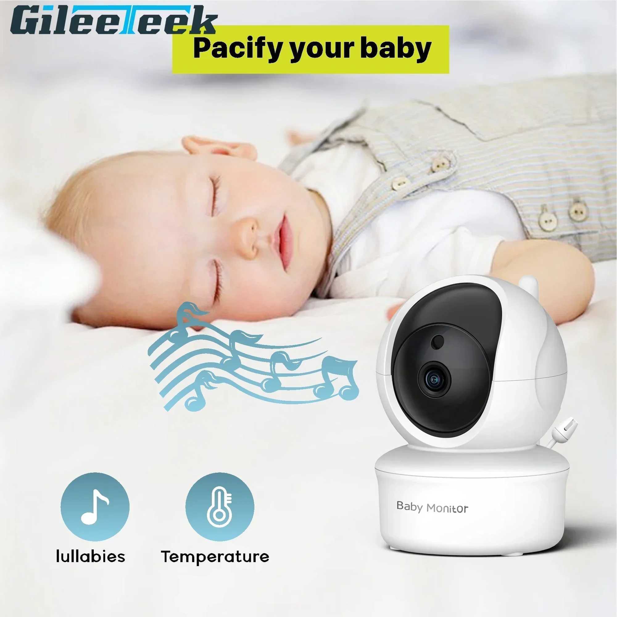 New 5 Inch Baby Monitor Lullaby Video Intercom Cry Alarm VOX Mode Nanny Cam and Audio Remote Night Vision SM650 J251121