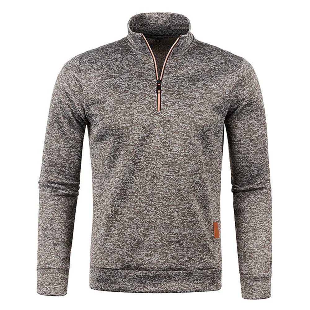 Mens Sweatshirts Half Zipper Pullover Male Long Sleeve Flleece Sweater Standcollar Snowflakes Hoodies Men Clothes W251021