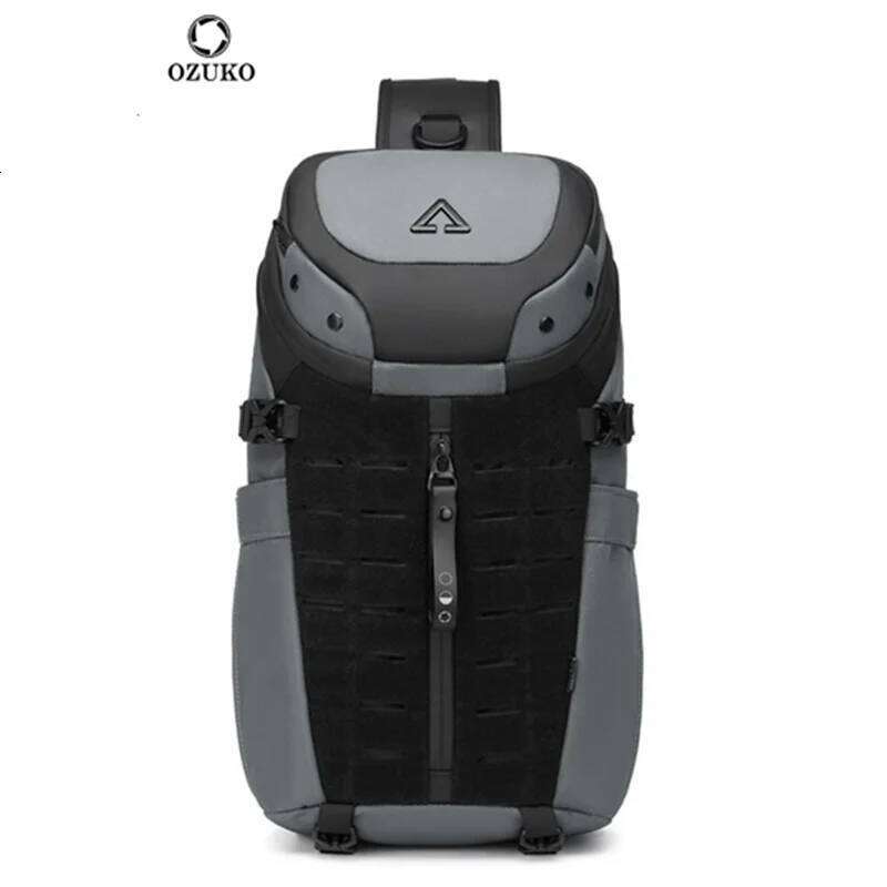 Designer Luxury Ozuko Chest Cross Bag Men Waterproof USB Man Crossbody Bag Anti Theft Short Travel Messenger Sling Fashion Designer