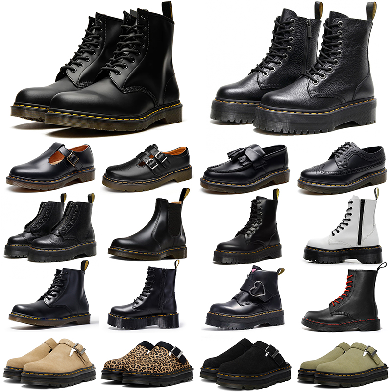 Free shipping dr martine boots designer for men women stylish black white leather booties platform waterproof outdoor shoes mens womens cowboy boot