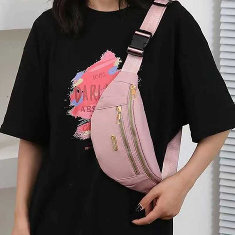 Unisex Adjustable Waist Shoulder Bag Durable Crossbody Bag with Zipper Pockets and Hardware Casual Sports Design Z251021