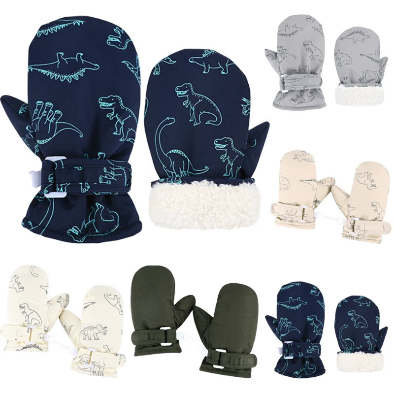 Kids Winter Ski Gloves Cute Cartoon Warm Mittens Nonslip Windproof Waterproof Outdoor Sports Gloves for Children Boys Girls 251021