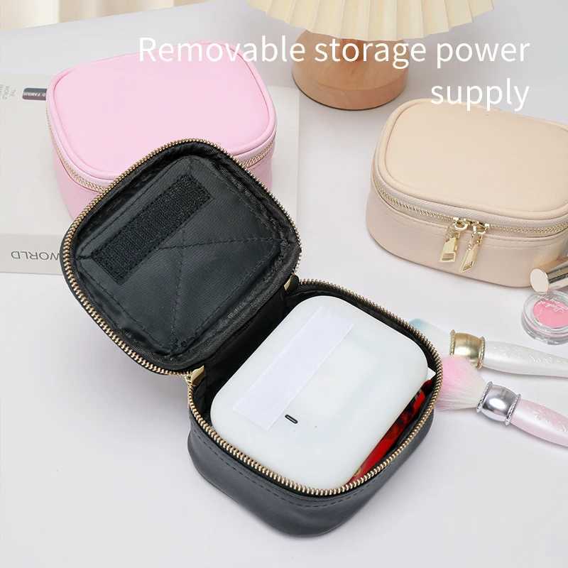 1 PC PU leather Makeup Bag Portable travel odorless jewelry and makeup storage bag with led lights and detachable mirrorW251021