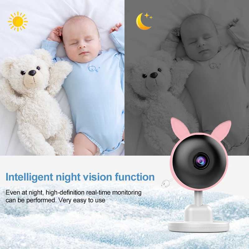 Damini 720p HD baby monitor IR night vision breastfeeding reminder temperature detection lullaby 24G wireless connection J251121