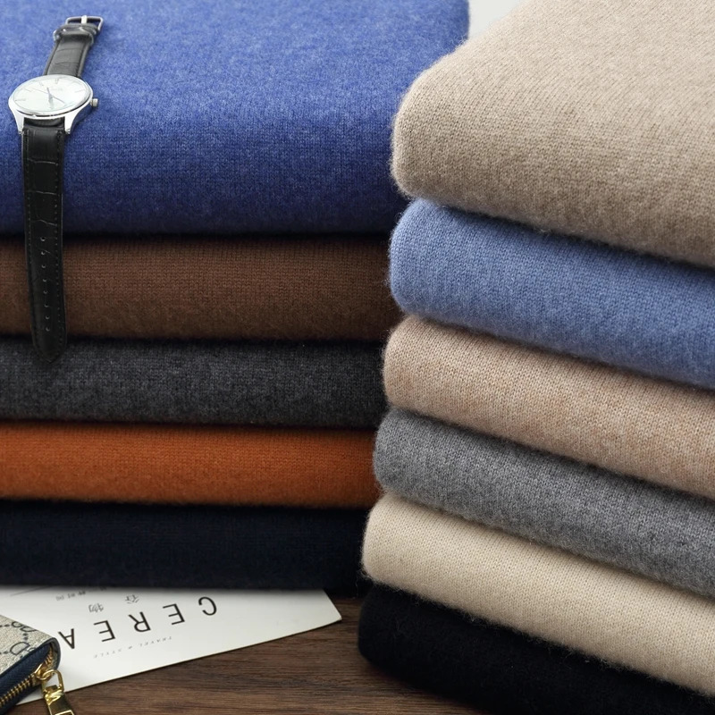 High Quality Autumn Winter Men 100 Cashmere Sweater Simple Classic Half High Neck Man Pullover Shirt Knit Thick Warm Tops 251020