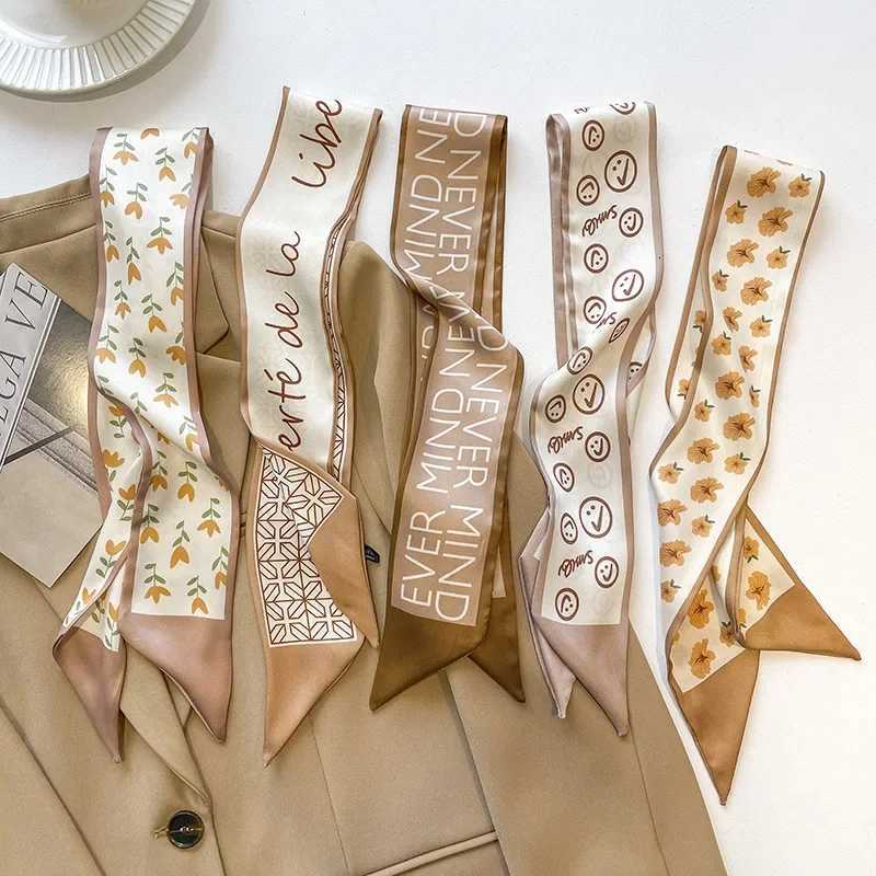 5pcsset Series Silk Satin Scarf Wen Cloth Hair Bands dr Accories Lady Scarves Ribbon Neck Ties for Bag HandW251021