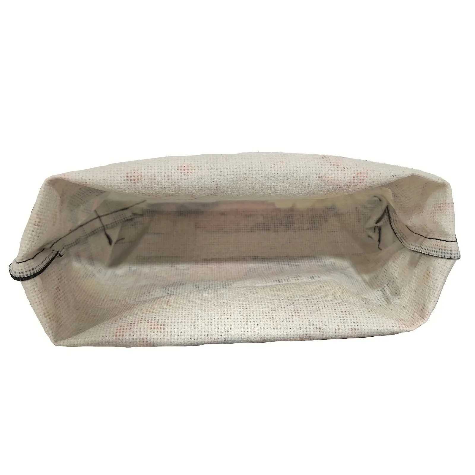 Durable Polyester Chic Black Floral Makeup Bag with Zipper Versatile for Travel Vacation Business Outdoor Use Cosmetic PouchW251021