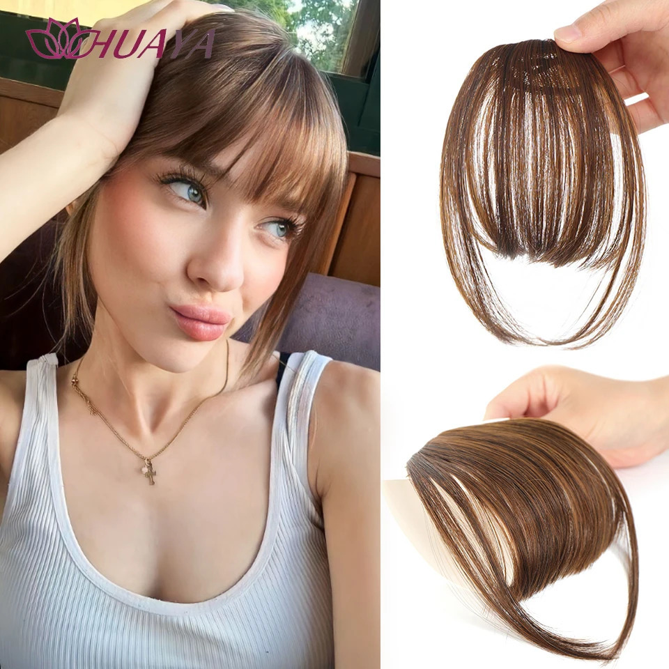 Synthetic Air Bangs Hair ClipIn Extension Front Fringes Hair pieces Air Bangs Fiber Hair Accessorie Invisible Natural 251014
