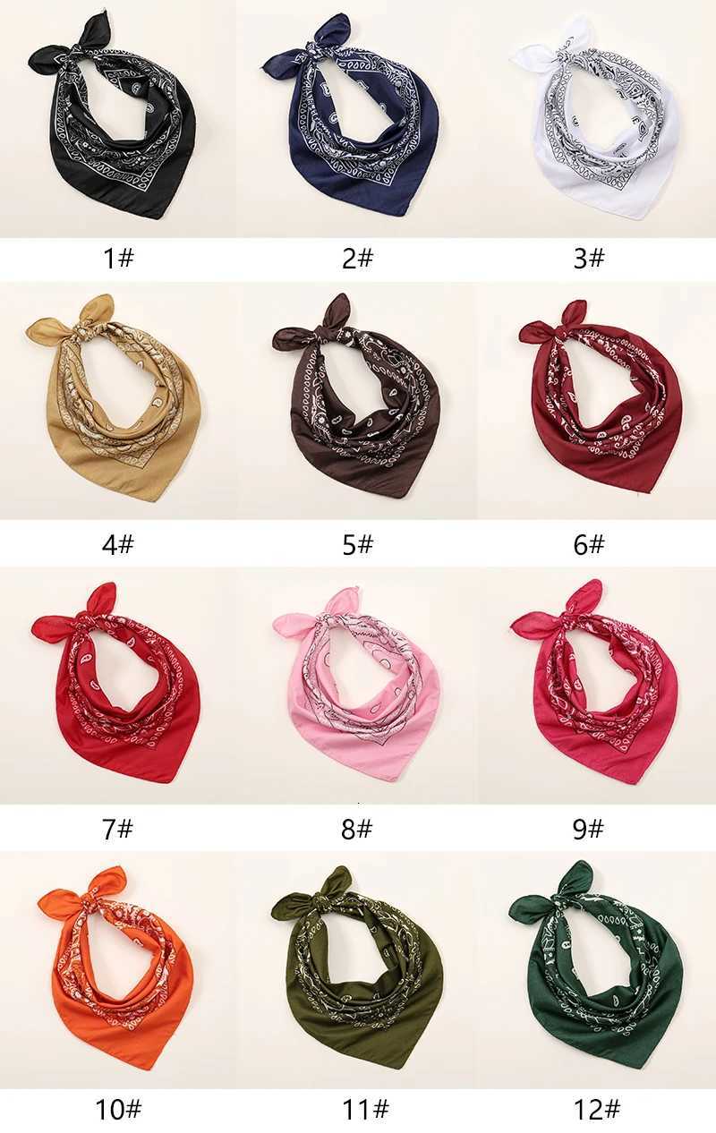 54cm54cm Fashion Cotton Hip Hop Scarf Paisy Square Scarves wear Band Hair Band Neck Wrist Wrap Band AccoriesW251021