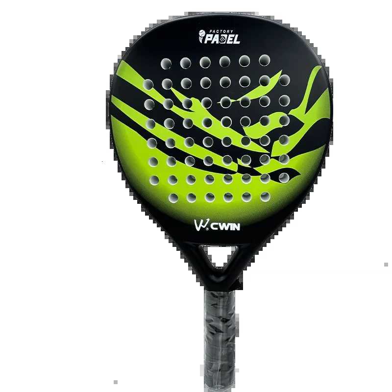 Cwin Paddle Racket Adult Prefessional Carbon Fiber Soft EVA Face Tennis Paddle Racquet with Accessories Padel Bag Cover 2025 W251021
