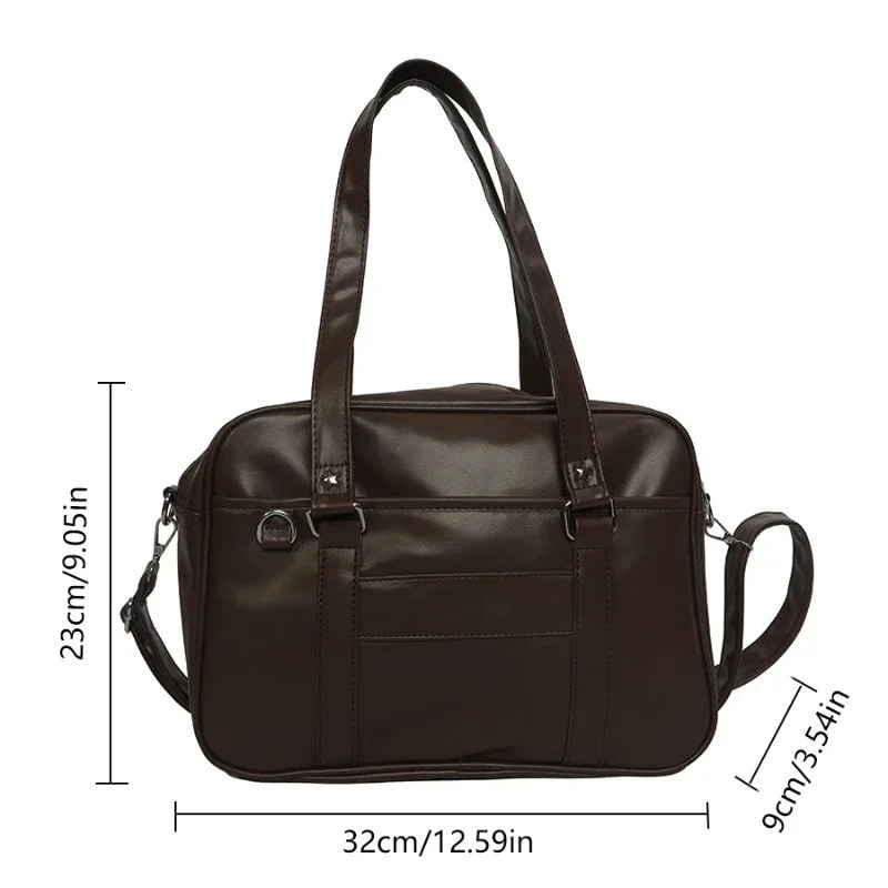 Japanese Preppy Style Shoulder Bag Women PU Leather JK Uniform Bag Girls Handbags Pure Color Crossbody Bags Itabag Tote Bolso 251021