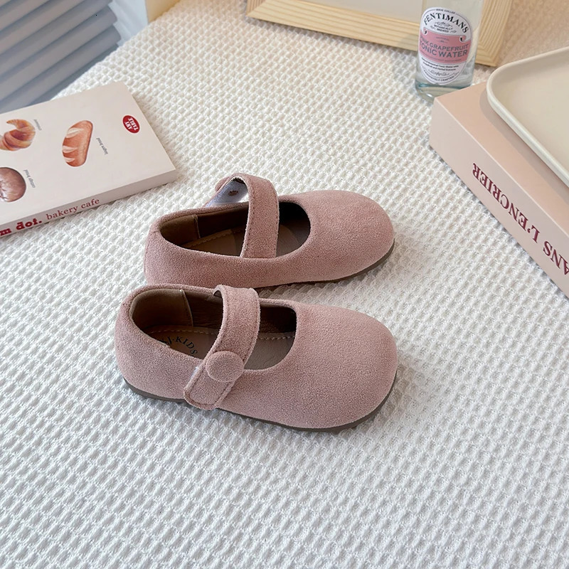 Suede Kids Ballet Flats Shoes Fashion Mary Jane Childrens Trend Winter Sweet Cute Dress Sneakers Mujer 251014