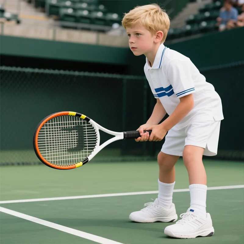 Childrens tennis racket 34 years old Carbon fiber material Boy girl baby professional sports high elasticity super Light W251021