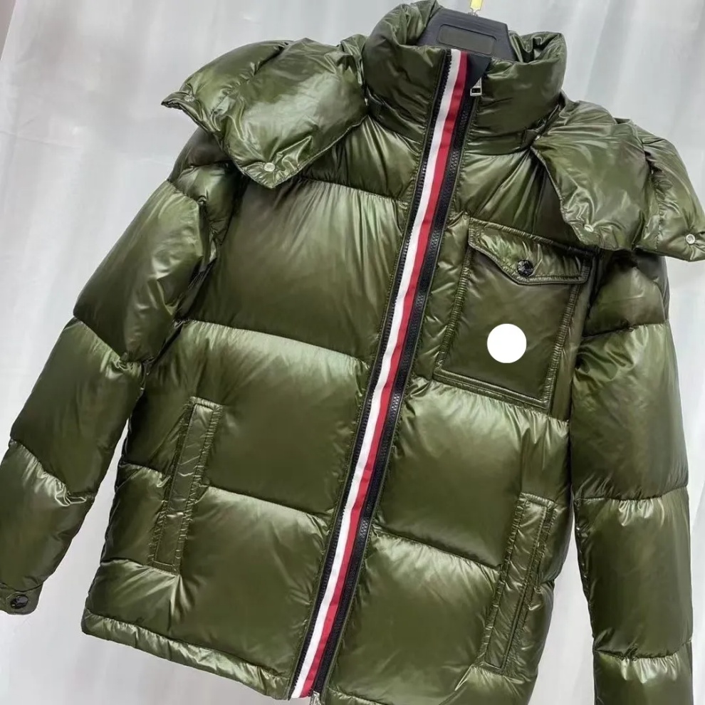 designer jacket Mens coat puffer designer jacket men Designer Down Parkas Men's Embroidered Badge Stand Collar Knitted Splice Sweater Lightweight