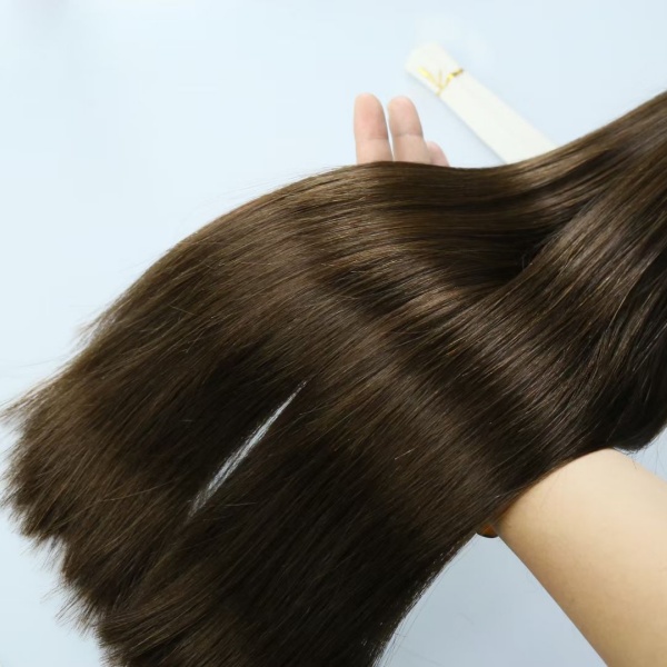 European Remy 100% Nano Hair Extensions Human Hair Nano Ring Brown 22 Inch Double Drawn Keratin Link Nano Bead Hair Extensions