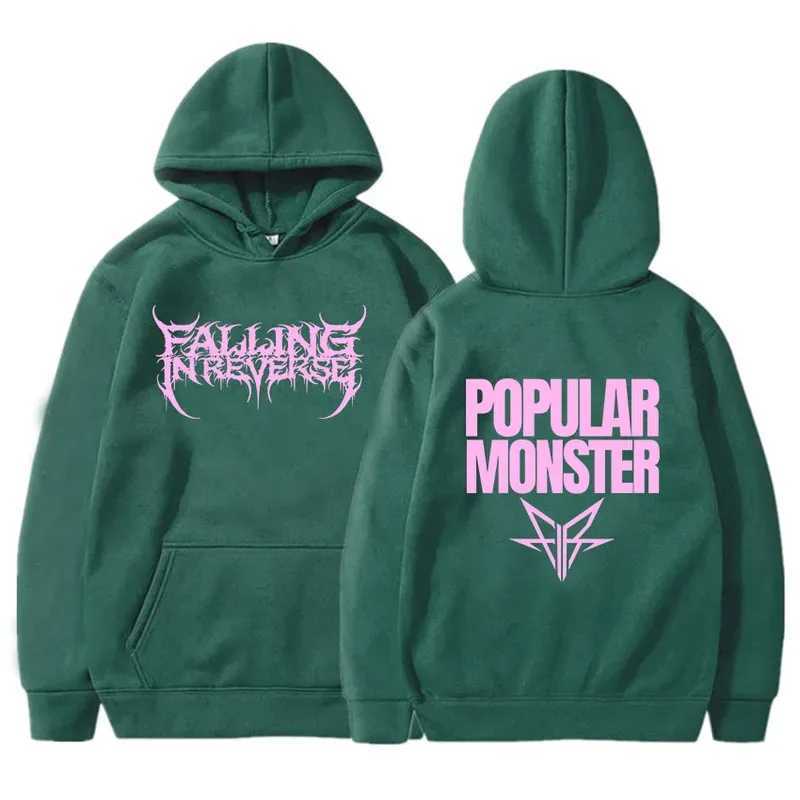 Album Popular Monstour Printing Hoodies Falling in Reverse Rock Band Sweatshirts Winter Hooded Long Sleeve Pullovers Moletom Men W251021
