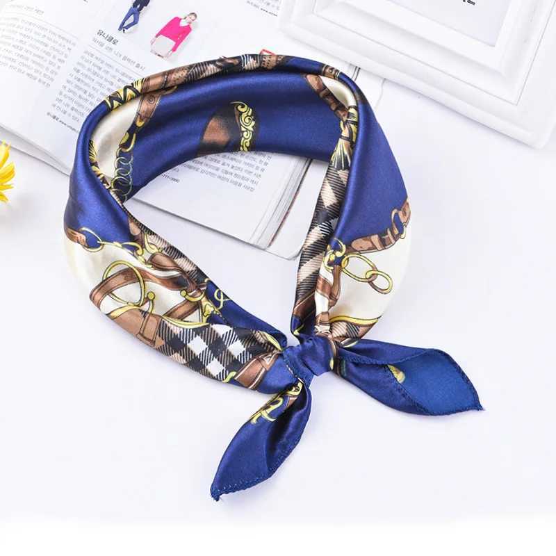 Fashion etiquette 5050cm High Quality Scarf Wen Small Soft Squares Decorative Scarf Stripe Print Kerchi Neck WrapW251021
