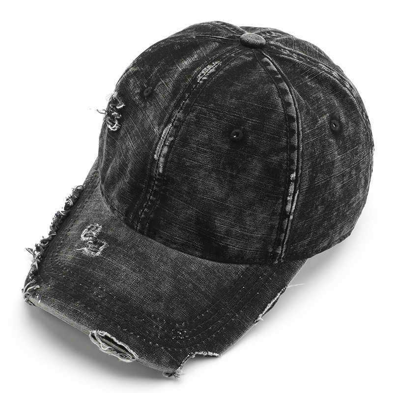 Mens Unique Spring and Autumn Washed Distressed Baseball Cap Outdoor Womens Sports Casual Sun Protection Visor Cap H251020