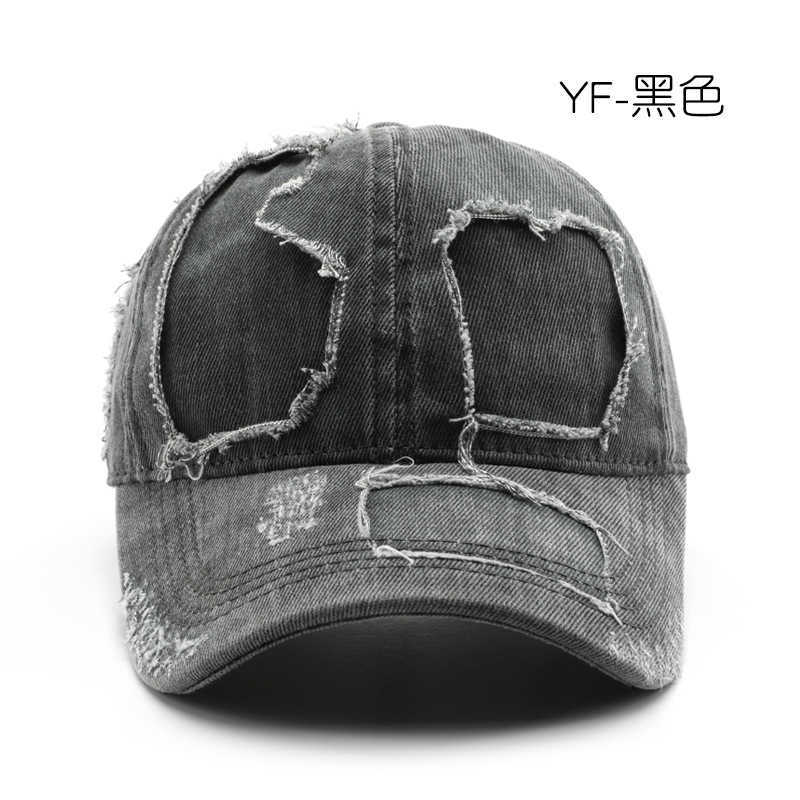 Womens Hat Personality Washed Distressed Solid Color Baseball Cap Outdoor Mens Travel Sun Protection Visor Cap H251020