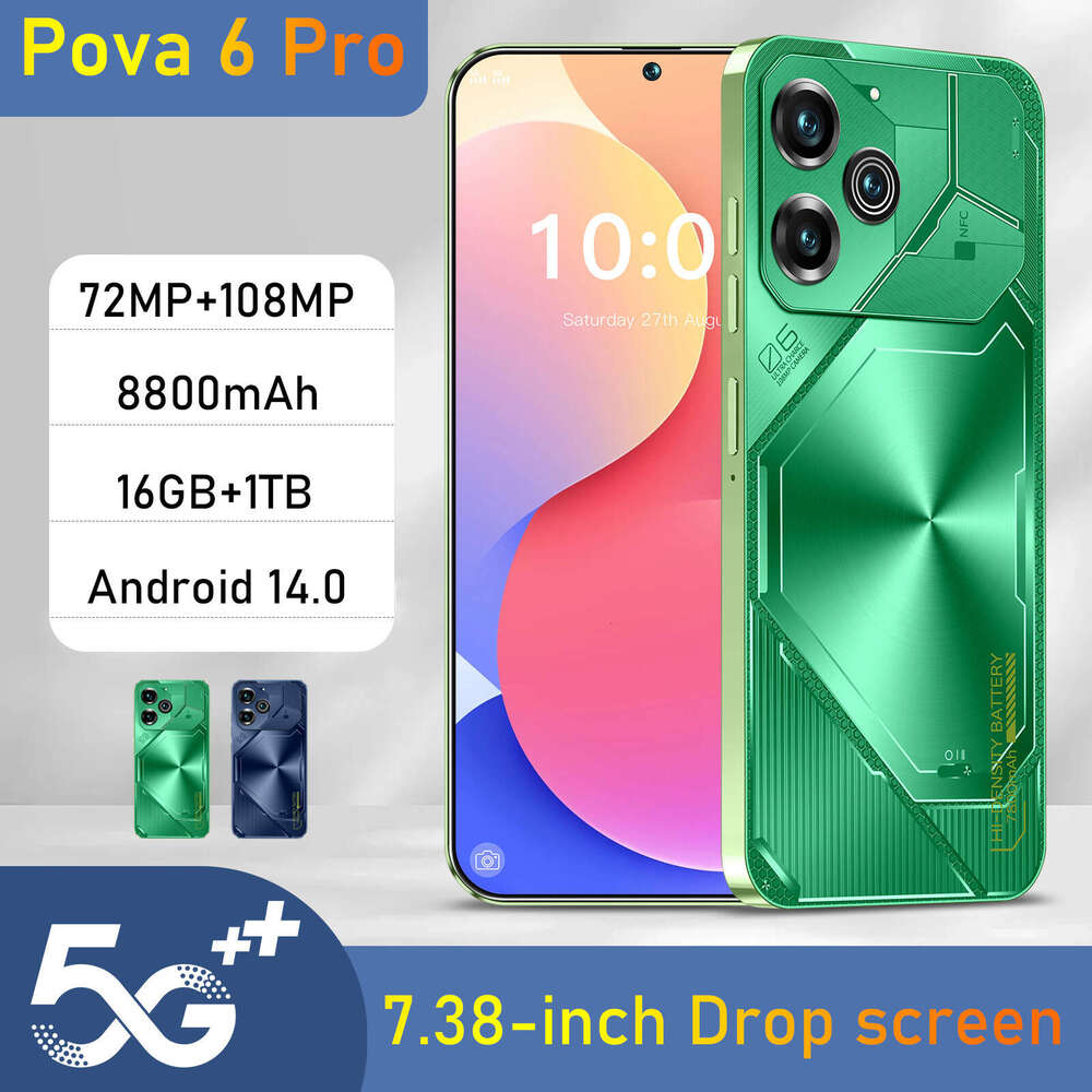 New Model Phone Pova Pro Inch Smartphone G Android Full Network Compatible