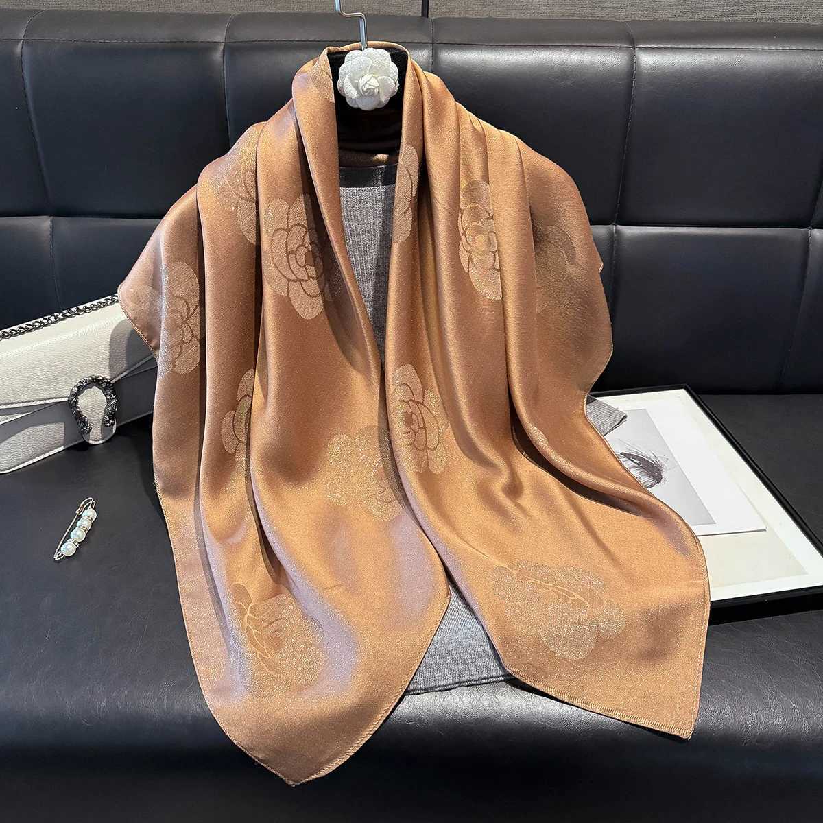 2025 Latest Wens Fashion Hijab Silky Muslim Square Sun Protection Shawl Luxury Brand Soft Fa Scarf Spring and AutumnW251021