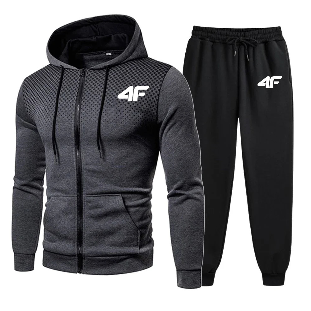 Mens Tracksuit Hooded Casual Single Piece Zipper Sweatshirt And Daily Single Sweatpants Comfort Outdoor Jogging Sports 251021