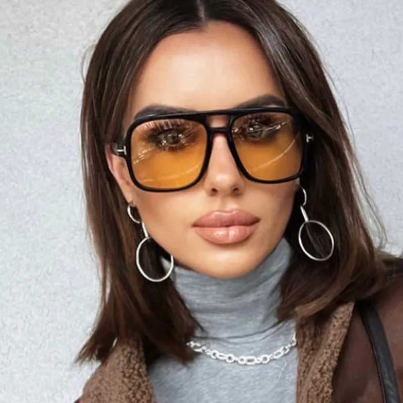 New Women Sunglasses Men High End Street Vintage Retro Modern Large Frame Pilot Sun Glasses Hip Hop Bouncy Sun Glasses UV400 J251114