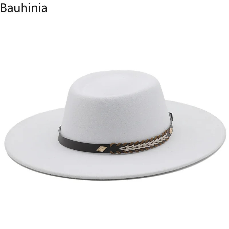 British Style Felt Fedoras Hats for Women95CM Wide Brim Men Formal Jazz Caps Bowler Wedding Dress Hat Chapeau Femme 251016