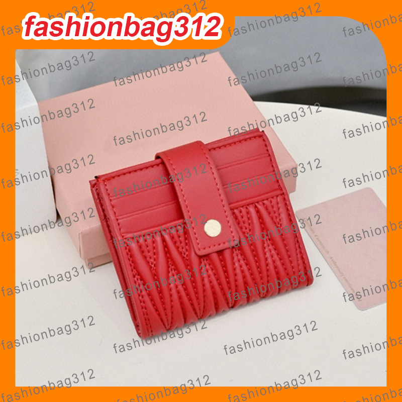 Women's Fashion Pleated Card Holder Wallet Multiple Colors Genuine Leather Women's Pleated Cardholder Wallet Chic Design Multiple Colors for