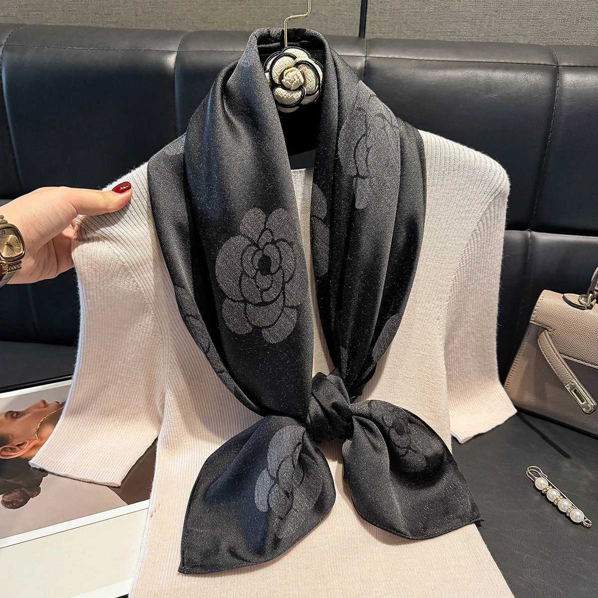 2025 Latest Wens Fashion Hijab Silky Muslim Square Sun Protection Shawl Luxury Brand Soft Fa Scarf Spring and AutumnW251021