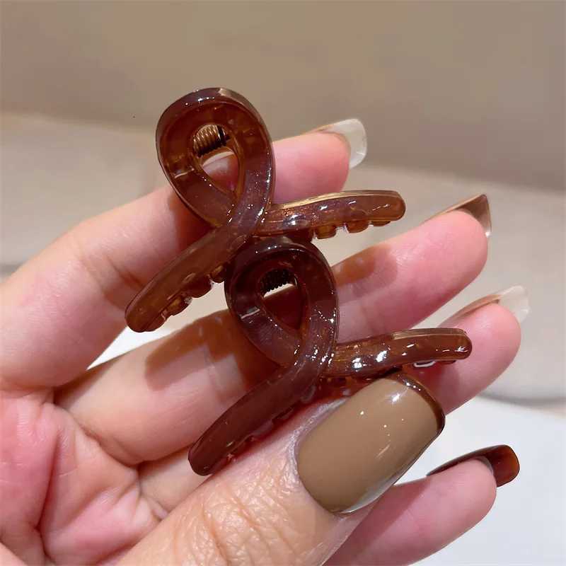 2pcs Mini Cute Little Catch Clip Hair Crabs For Girls Halftie Hair Small Hair Catch Hair Claw Women Bangs Side Clip AccessoriesW254021