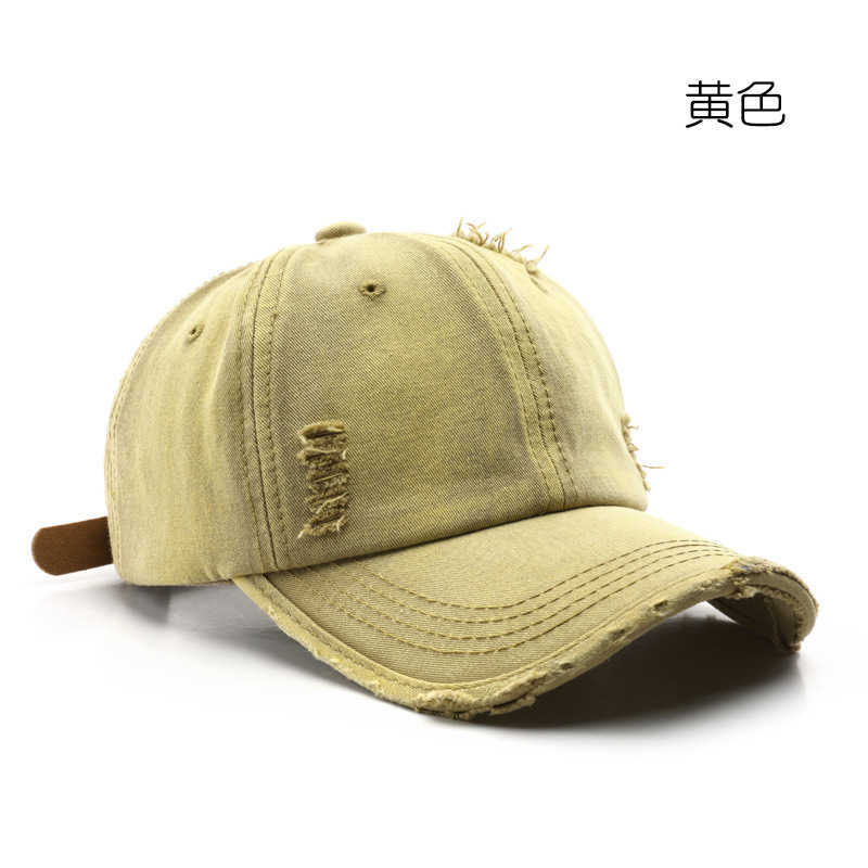 Womens Unique Washed Denim Solid Color Baseball Cap Outdoor Mens Sun Protection Visor Cap H251020