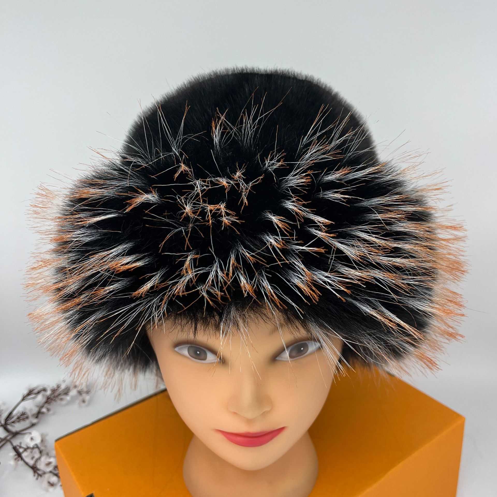 Frost Color Fisherman Hat 2025 New Fashionable Warm Ear Protection Hat Coldproof Hat Hat Plush Hat H251020