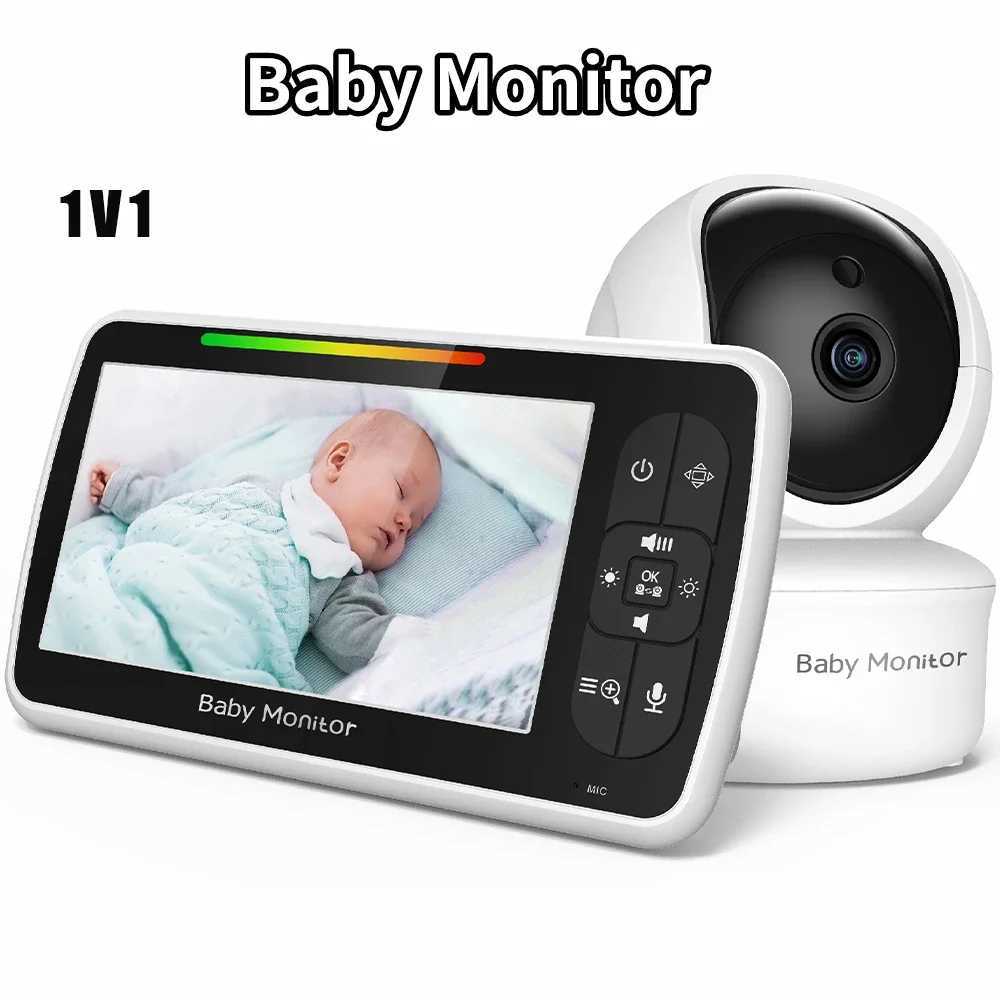 New 5 Inch Baby Monitor Lullaby Video Intercom Cry Alarm VOX Mode Nanny Cam and Audio Remote Night Vision SM650 J251121