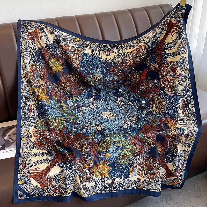 9090cm Square Scarf Twill Cotton Feeling Wen Shawls And Wraps Luxury Print Neck Scarves Hijab Bandana PashminaW251021