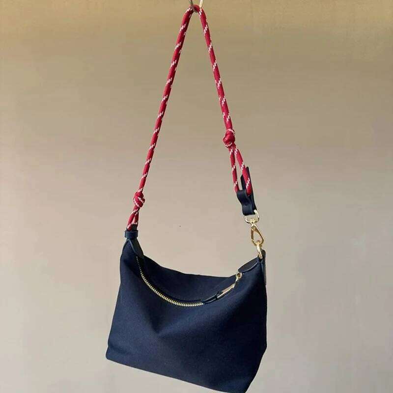 Canvas Contrasting Lunch Box New Niche Design Casual Surfing Rope Handheld Crossbody Fashion Ladies Shoulder Bag Suotong1021