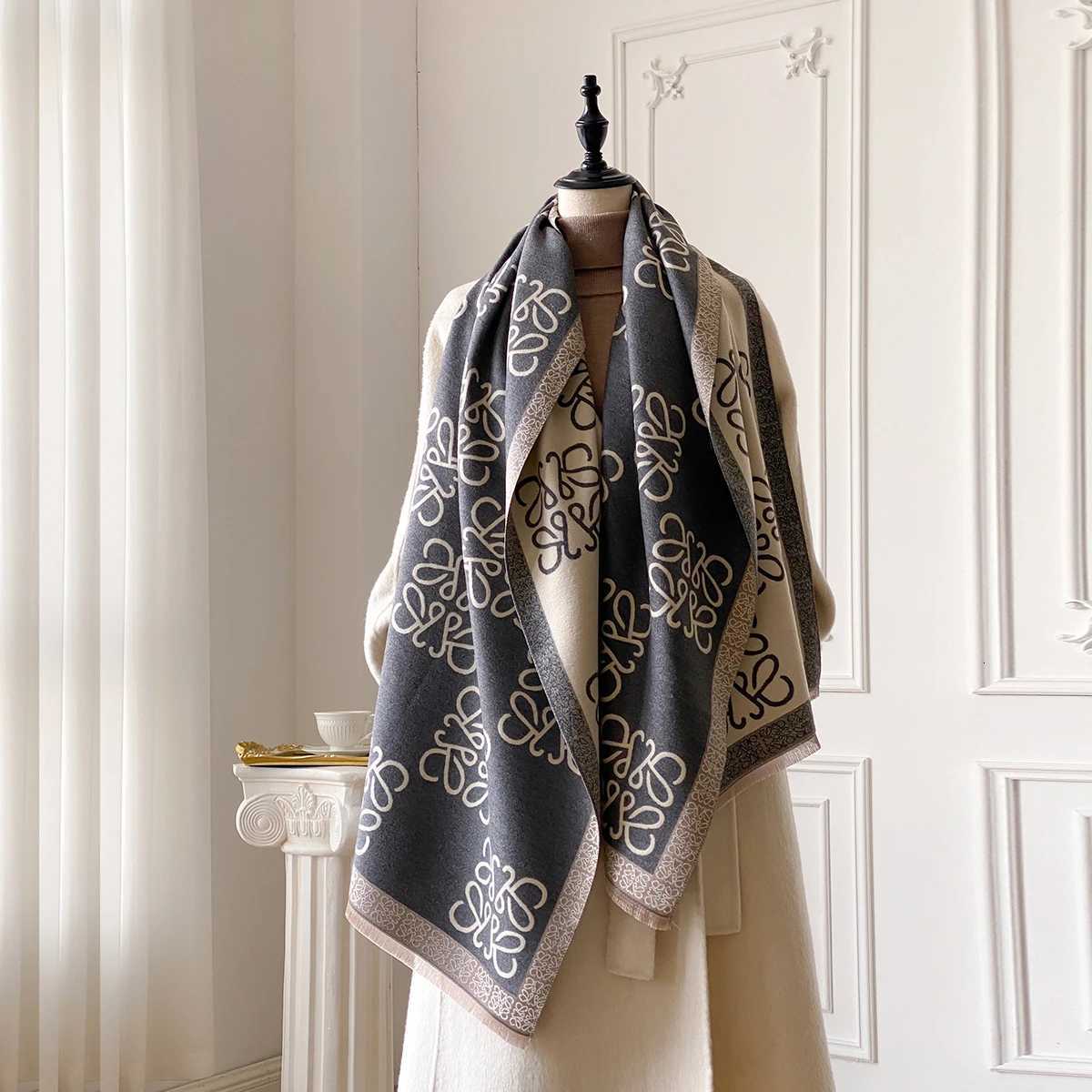2025 New Womens Scarf Warm Scarf Shawl Simple Imitation Cashmere Scarf Thick Shawl Jacquard Fashion Autumn and Winter W251021