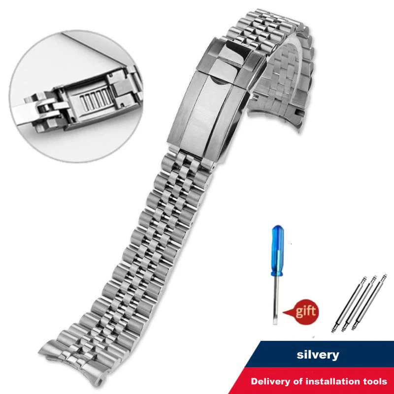 20mm 21mm Jubilee 904 Watchband For Sub GMT Yacht Daytona Mens Strap watch chain Mod Parts Replacement Accessories 251016