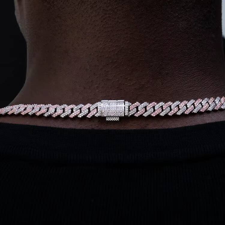 VVS Silver 925 Gold Rose Gold Plated Moissanite Chilled Silica Classic IGI Certified 85mm Diamond Claw Set Hiphop Necklace