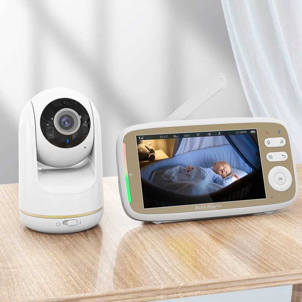 5Inch IPS Screen 720P Wireless PTZ Intercom Baby Monitor Temperature Monitoring Lullaby Nanny Cam VOX 3x Zoom Babysitter J251121
