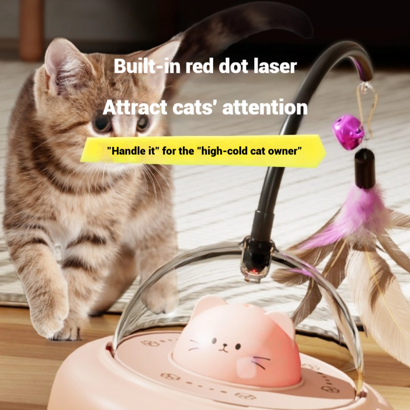 Smart Cat Toy: Self-Entertaining Feather Toy for Lazy Cat Owners