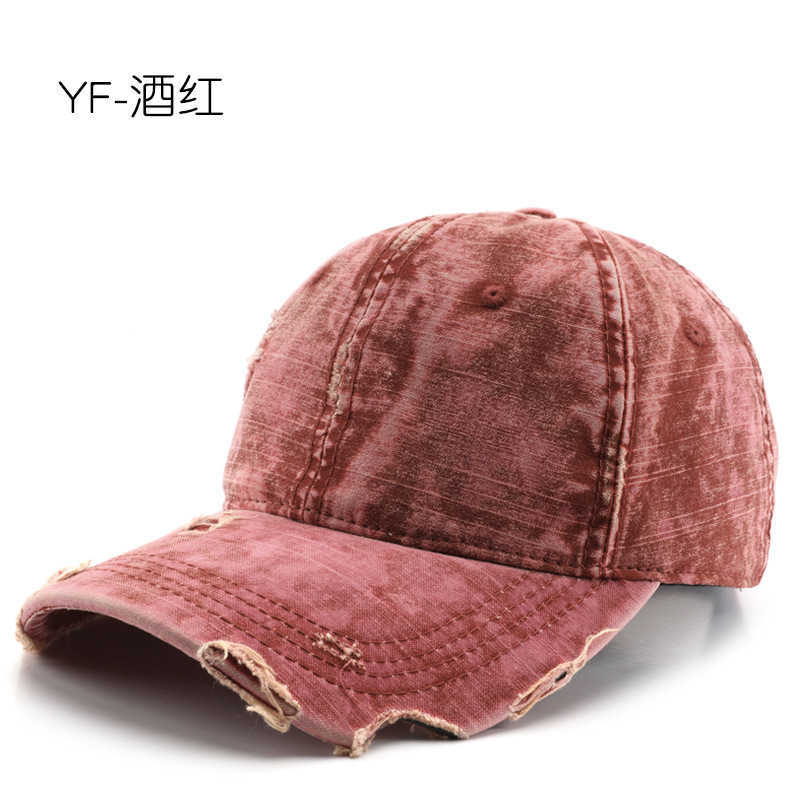 Mens Unique Spring and Autumn Washed Distressed Baseball Cap Outdoor Womens Sports Casual Sun Protection Visor Cap H251020