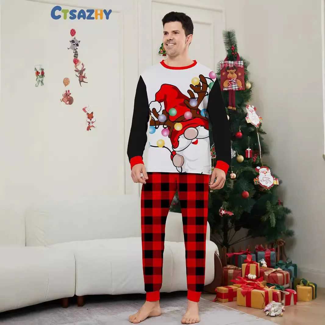 European and American family Christmas parentchild clothing 2025 new autumn and winter cartoon roundneck family vacation set L251021KCGG