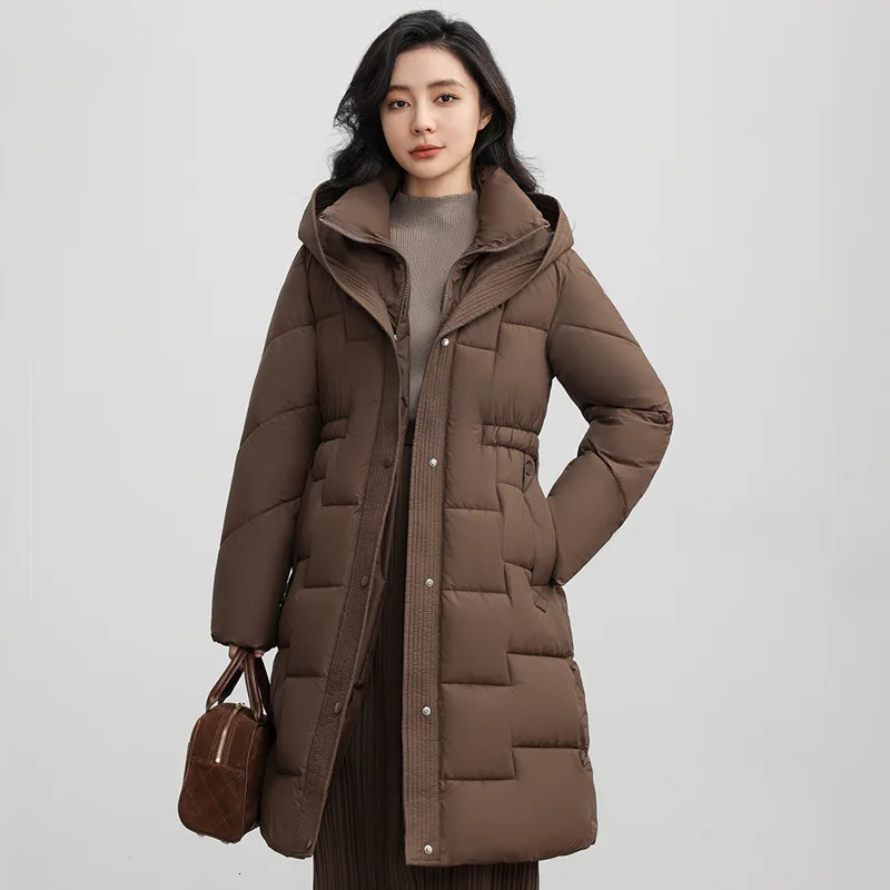 Womens Down Cotton Jacket Korean Version Versatile Lady Cotton Padded Outerwear Slim Temperament Ladies Winter Parka Coat 251021