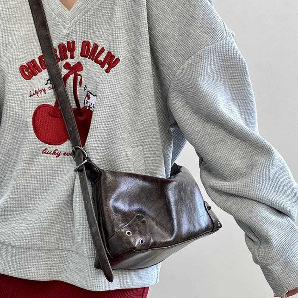 Pu Leather Retro Womens Underarm Bag Cool Y2k Girls Vintage Small Shoulder Bags Simple Female Crossbody Bag Handbags PurseXJ251021